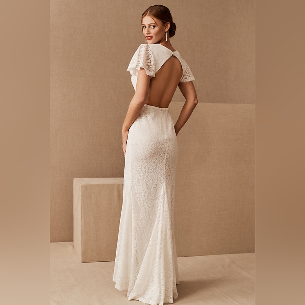 BHLDN Chelsey lace wedding dress size 4